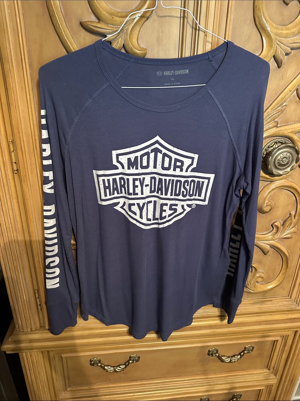 Harley-Davidson Navy Long Sleeve Shield Logo Tee